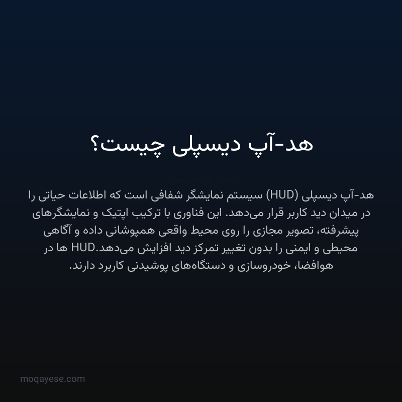 هد-آپ دیسپلی چیست؟