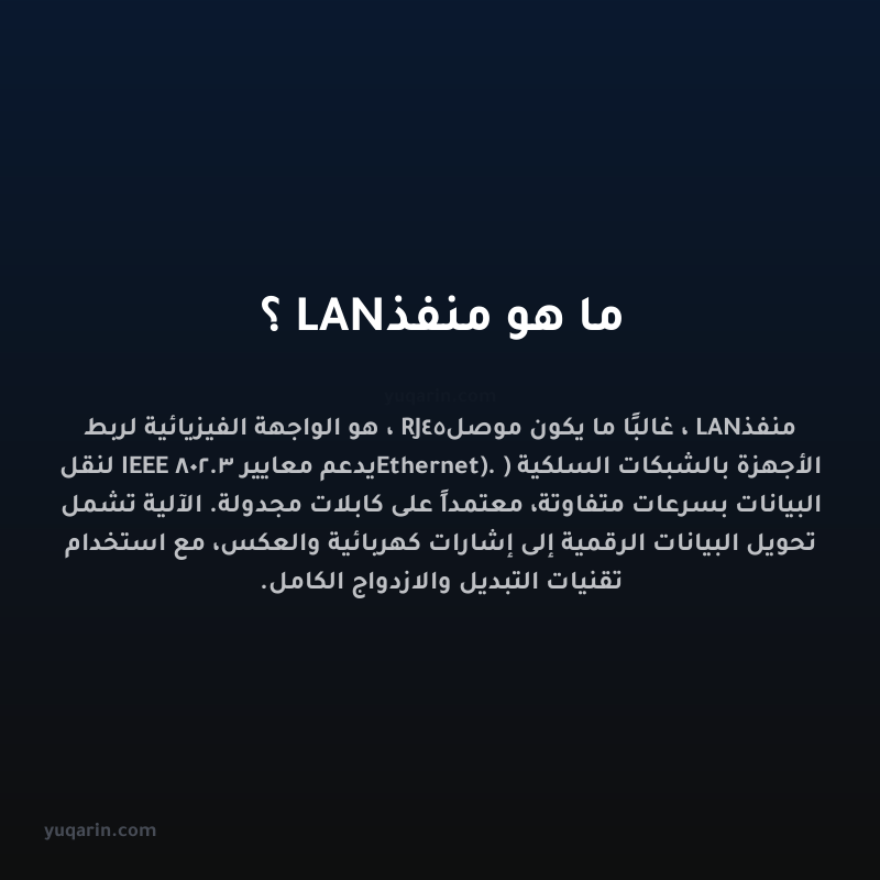 ما هو منفذ LAN؟