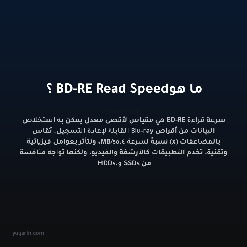 ما هو BD-RE Read Speed؟