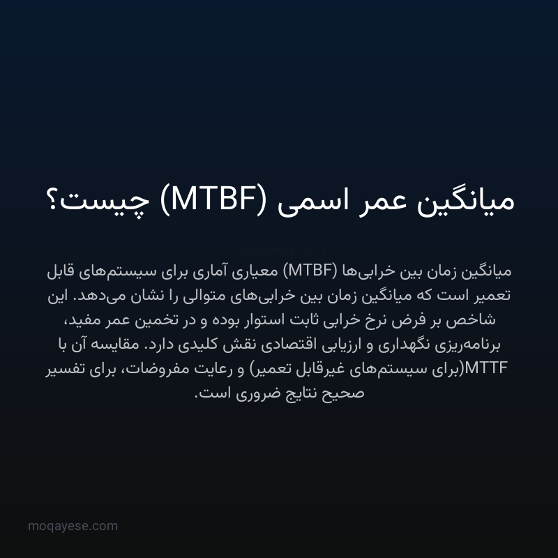 میانگین عمر اسمی (MTBF) چیست؟