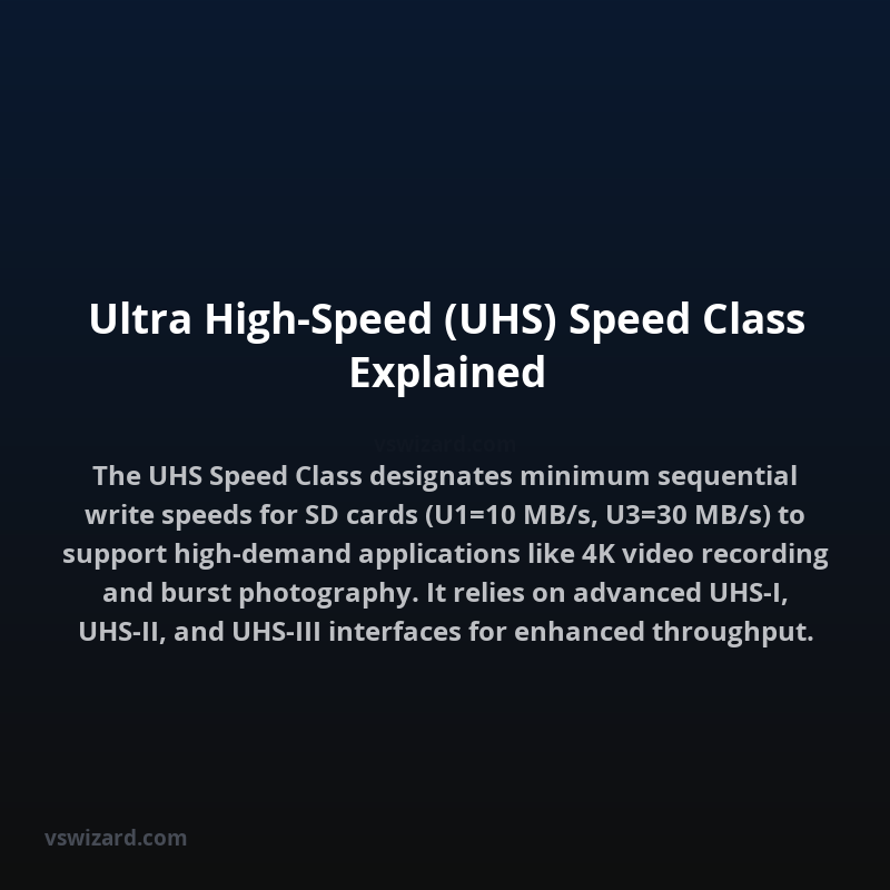Ultra High-Speed (UHS) Speed Class Explained
