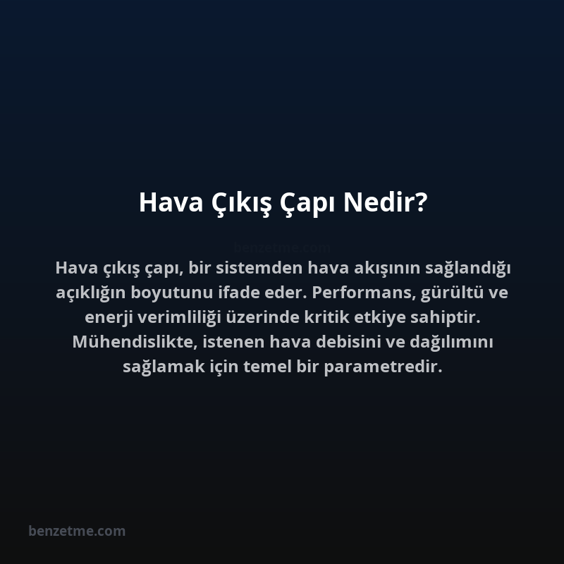 Hava Çıkış Çapı Nedir?