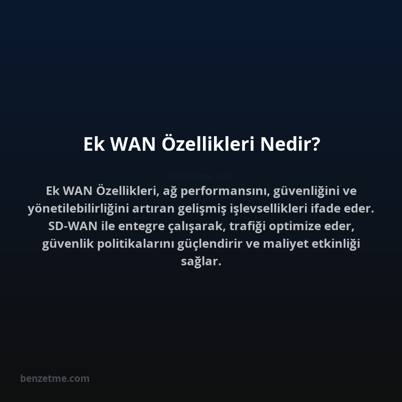 Ek WAN Özellikleri Nedir?