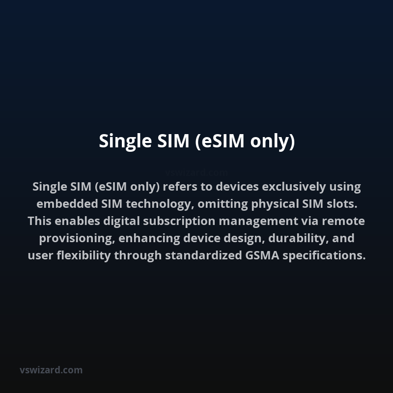 Single SIM (eSIM only)