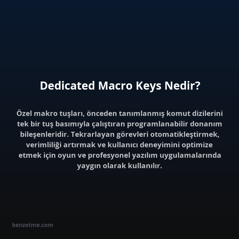 Dedicated Macro Keys Nedir?