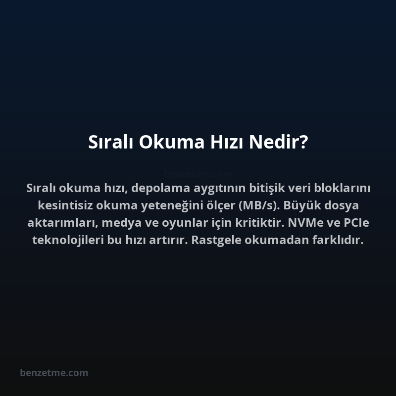 Sıralı Okuma Hızı Nedir?