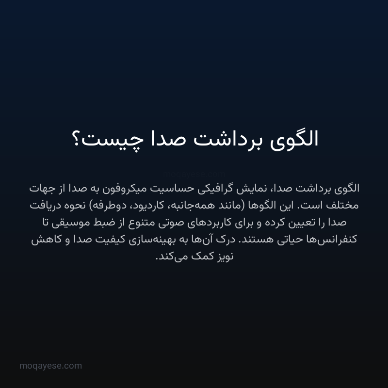 الگوی برداشت صدا چیست؟