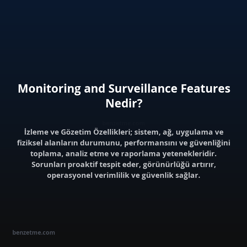 Monitoring and Surveillance Features Nedir?