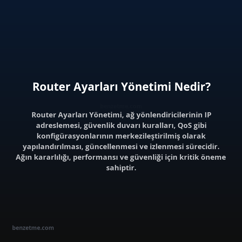Router Ayarları Yönetimi Nedir?