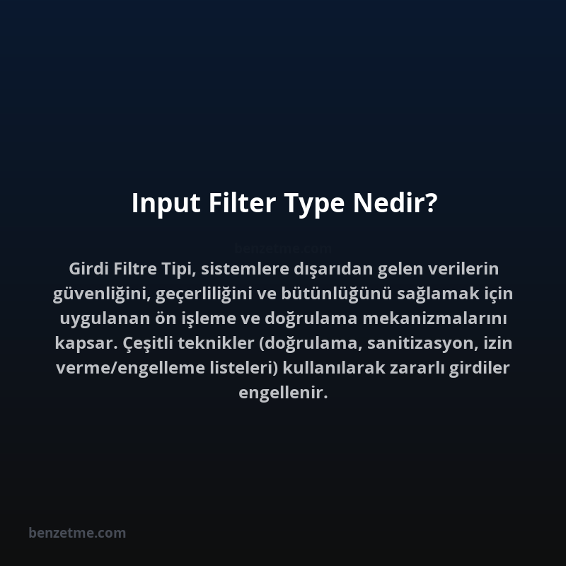 Input Filter Type Nedir?