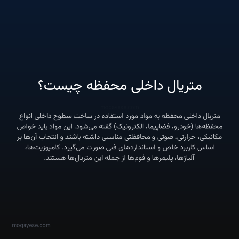 متریال داخلی محفظه چیست؟