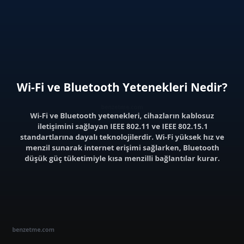 Wi-Fi ve Bluetooth Yetenekleri Nedir?