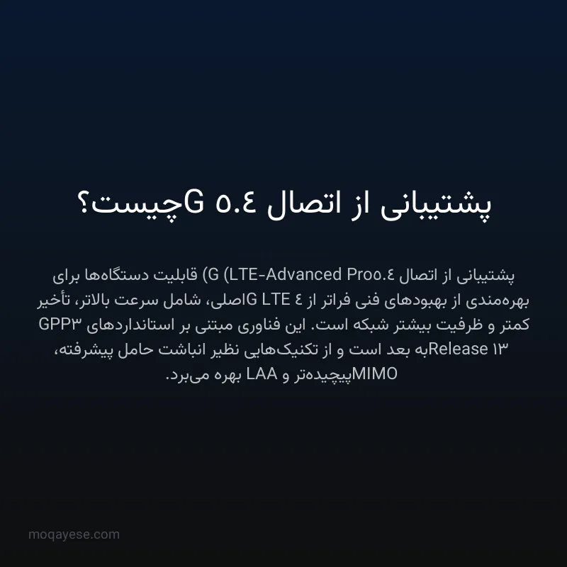 پشتیبانی از اتصال 4.5G چیست؟