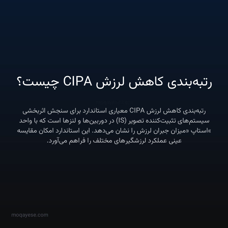 رتبه‌بندی کاهش لرزش CIPA چیست؟