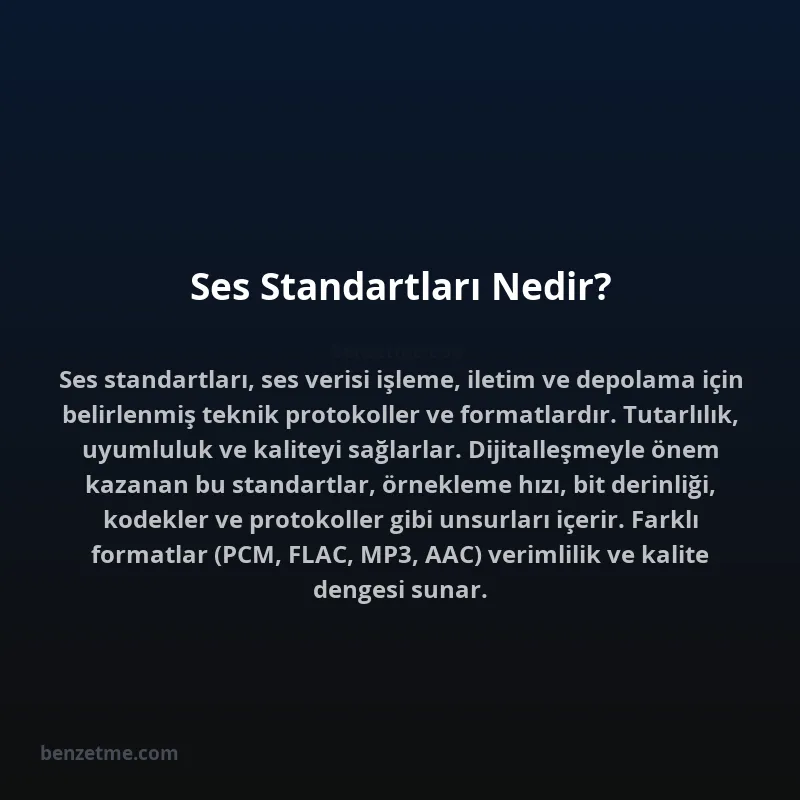 Ses Standartları Nedir?