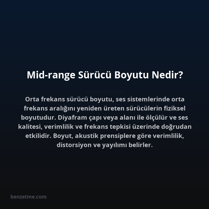 Mid-range Sürücü Boyutu Nedir?