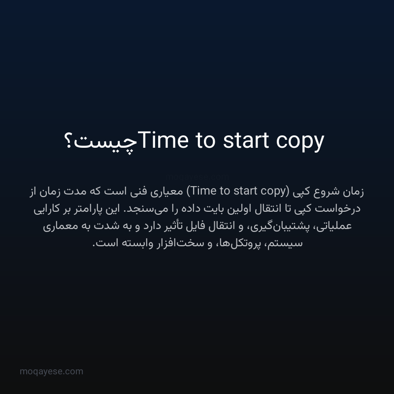 Time to start copy چیست؟