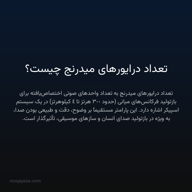 تعداد درایورهای میدرنج چیست؟