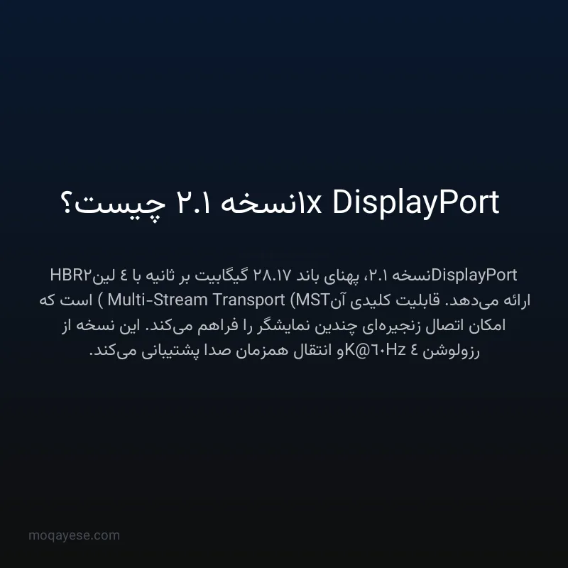 1x DisplayPort نسخه 1.2 چیست؟