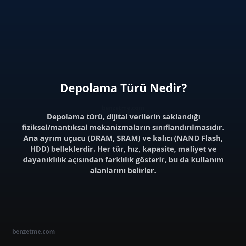 Depolama Türü Nedir?