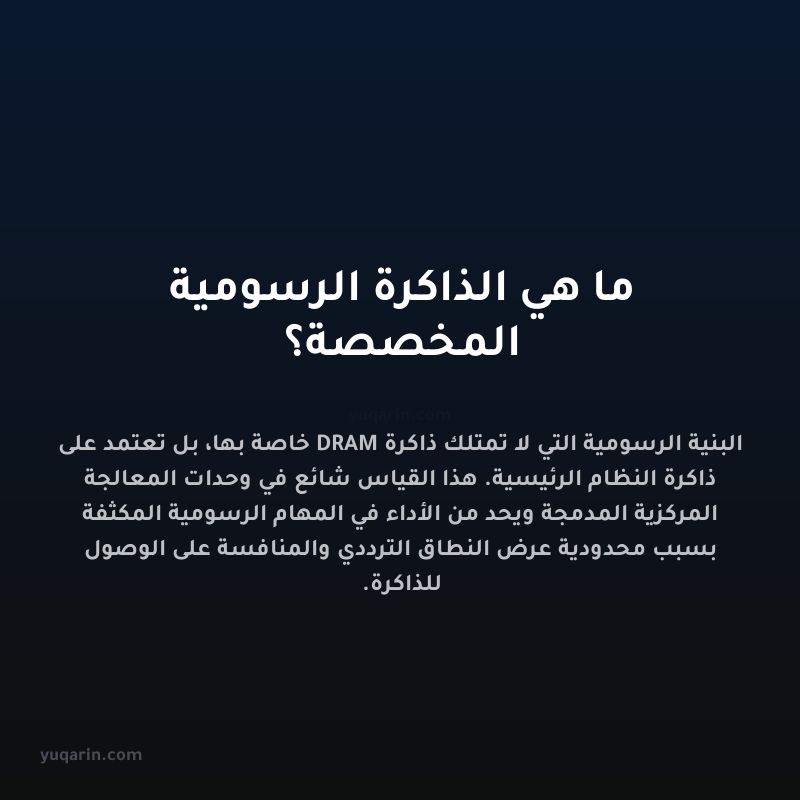 ما هي الذاكرة الرسومية المخصصة؟