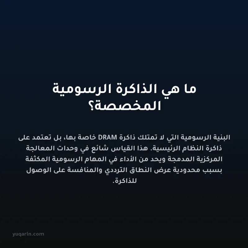 ما هي الذاكرة الرسومية المخصصة؟