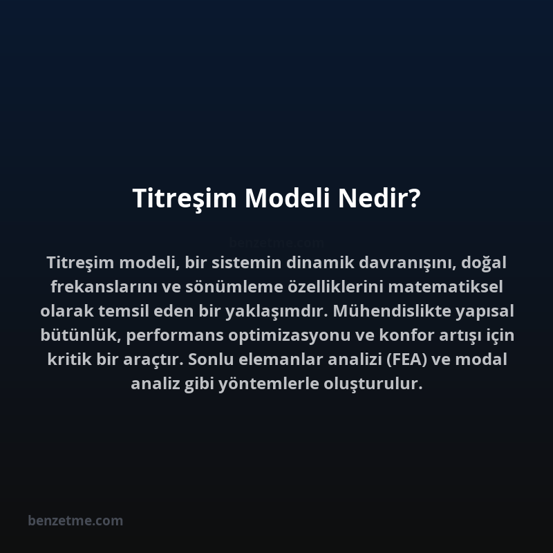 Titreşim Modeli Nedir?