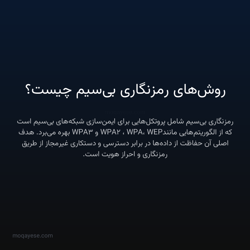 روش‌های رمزنگاری بی‌سیم چیست؟