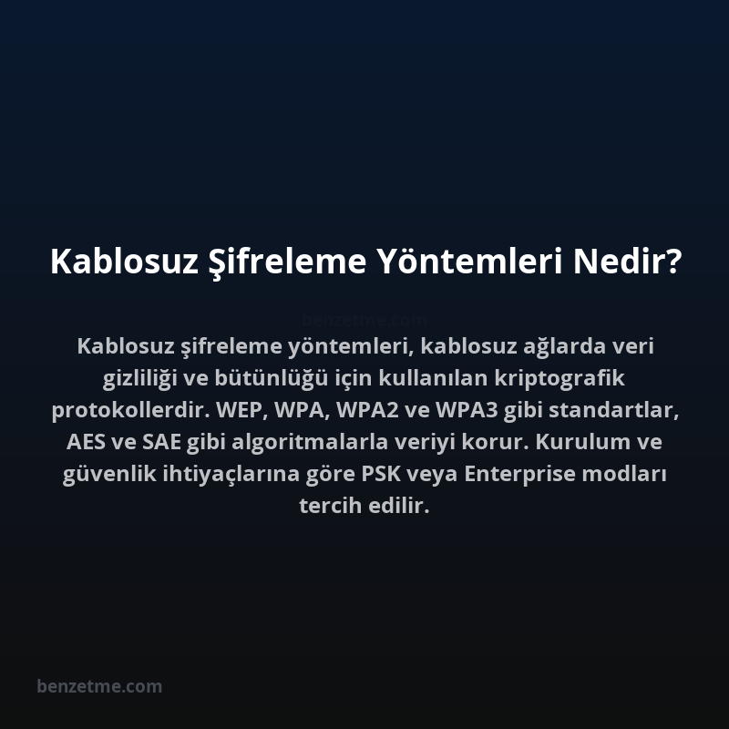Kablosuz Şifreleme Yöntemleri Nedir?