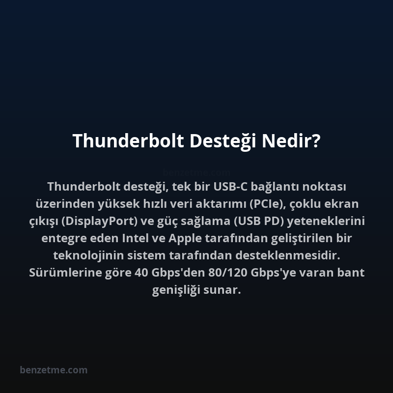 Thunderbolt Desteği Nedir?