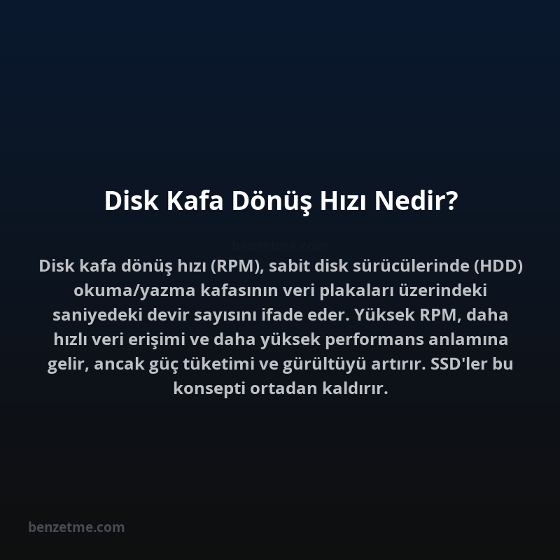 Disk Kafa Dönüş Hızı Nedir?
