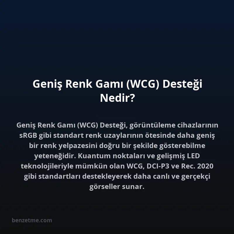 Geniş Renk Gamı (WCG) Desteği Nedir?