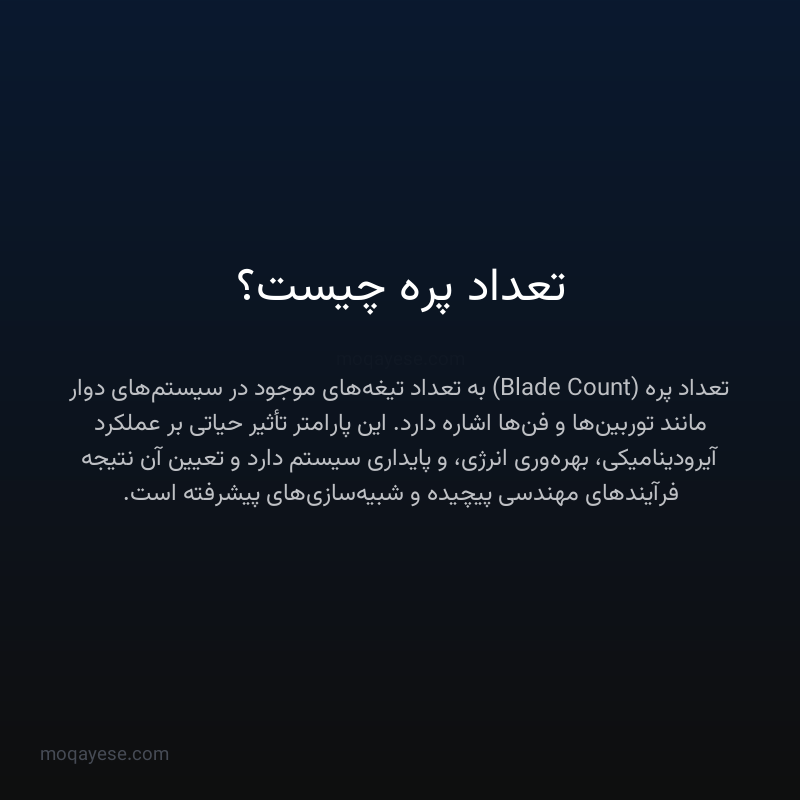 تعداد پره چیست؟