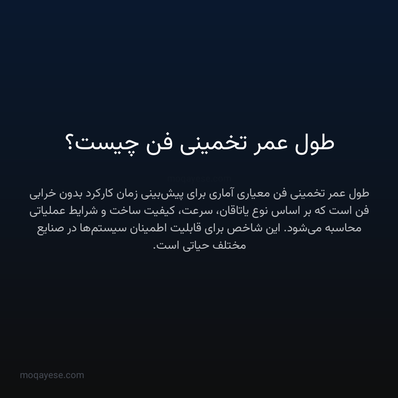 طول عمر تخمینی فن چیست؟
