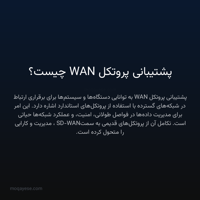 پشتیبانی پروتکل WAN چیست؟