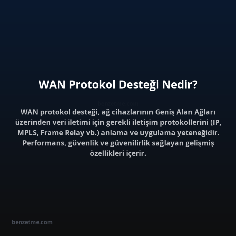 WAN Protokol Desteği Nedir?