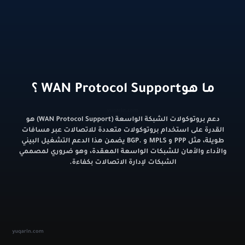 ما هو WAN Protocol Support؟