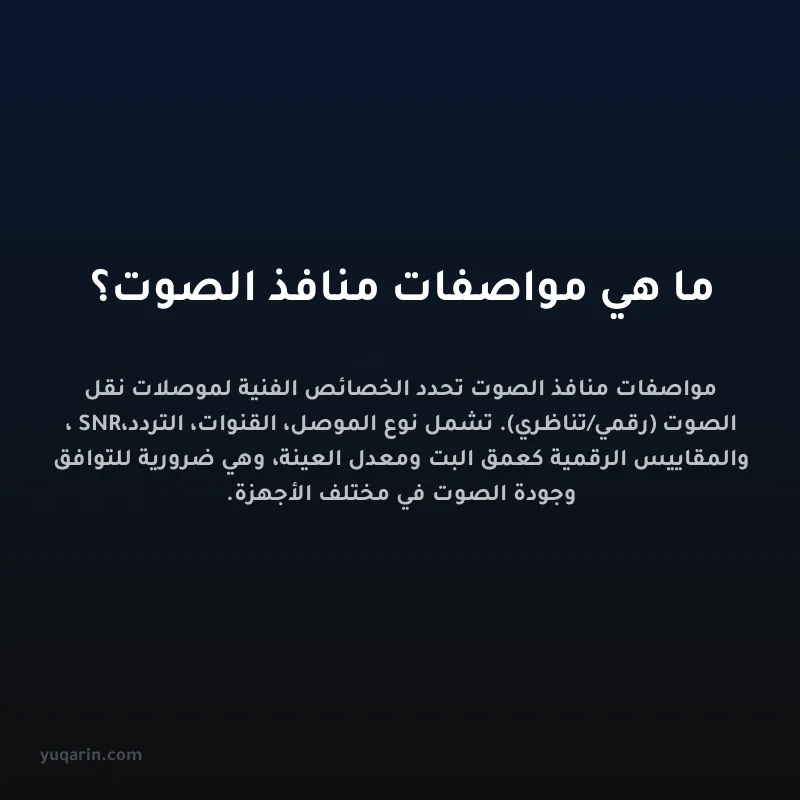 ما هي مواصفات منافذ الصوت؟