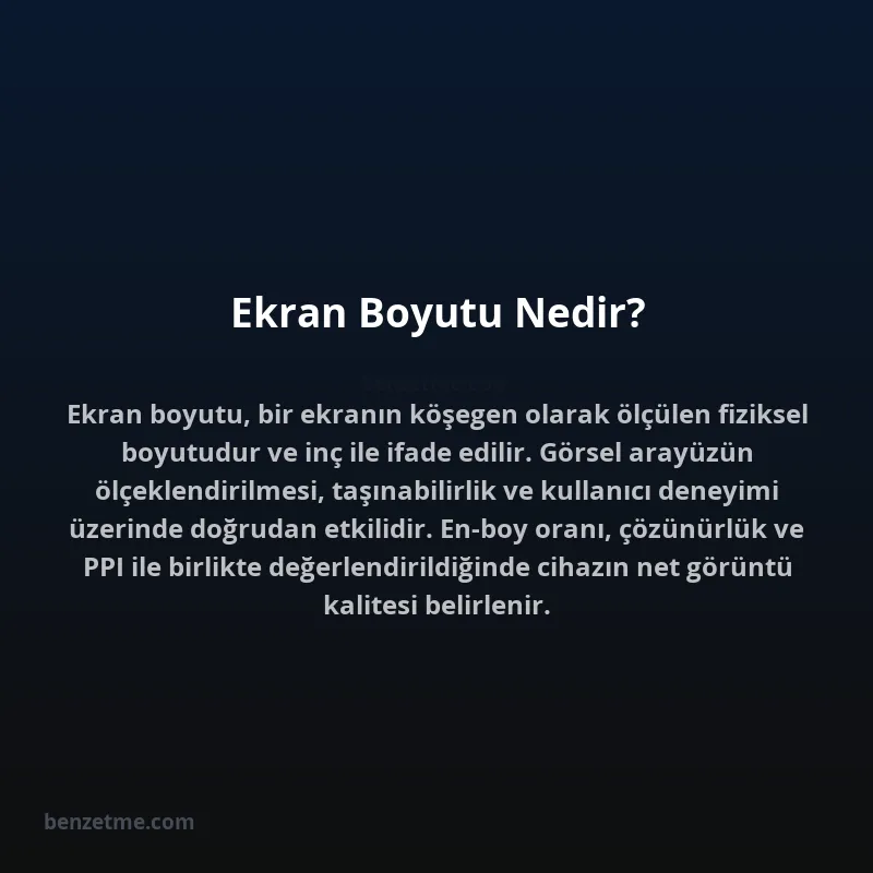 Ekran Boyutu Nedir?
