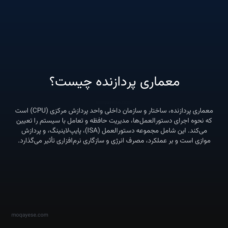 معماری پردازنده چیست؟