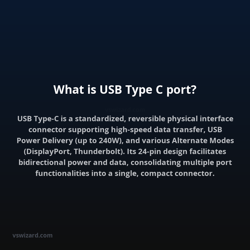 What is USB Type C port?