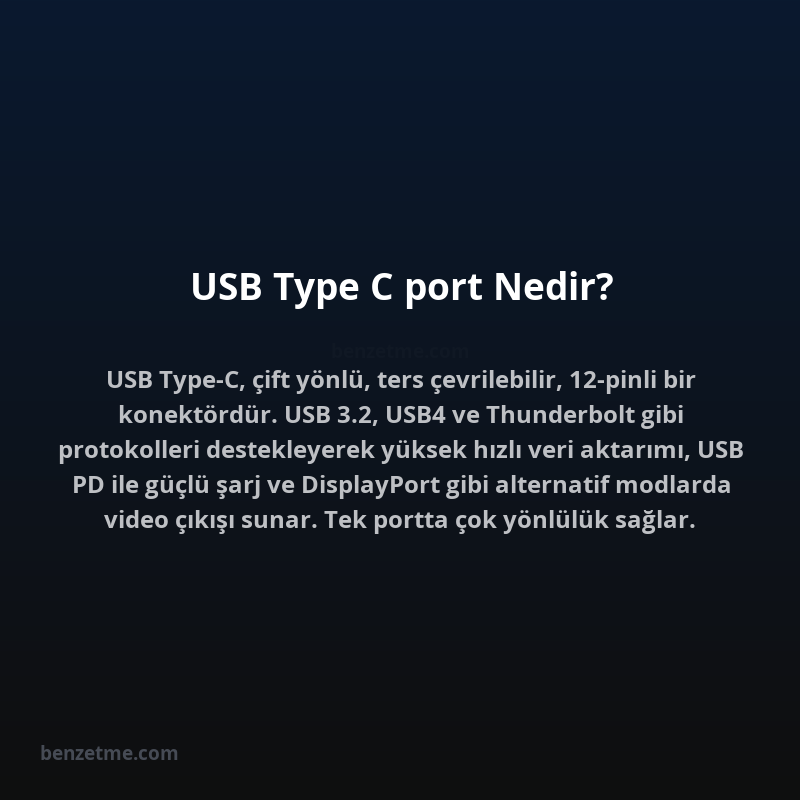 USB Type C port Nedir?