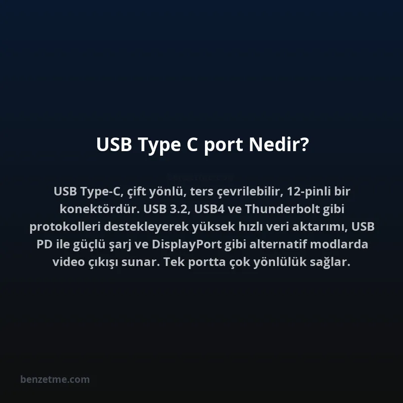 USB Type C port Nedir?