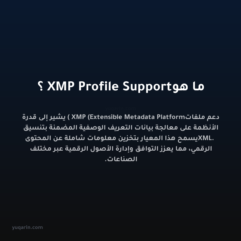 ما هو XMP Profile Support؟
