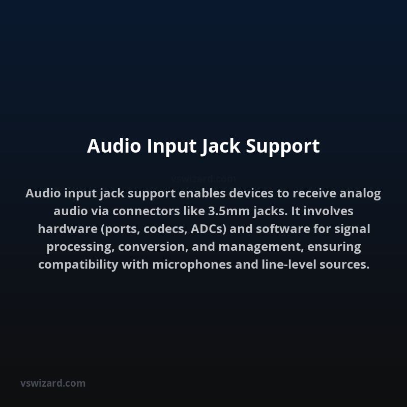 Audio Input Jack Support