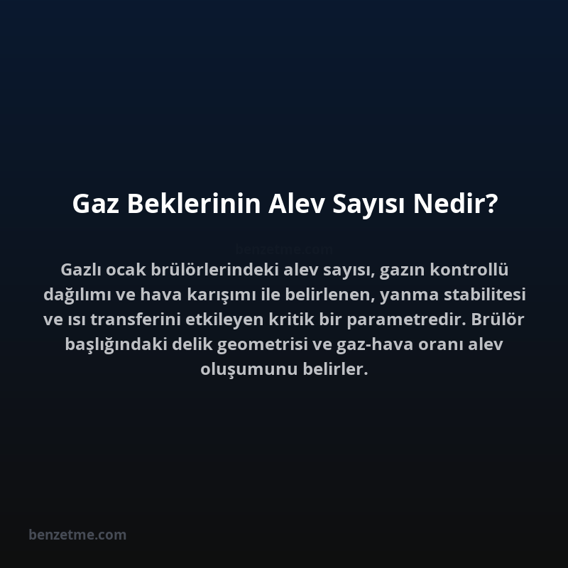 Gaz Beklerinin Alev Sayısı Nedir?