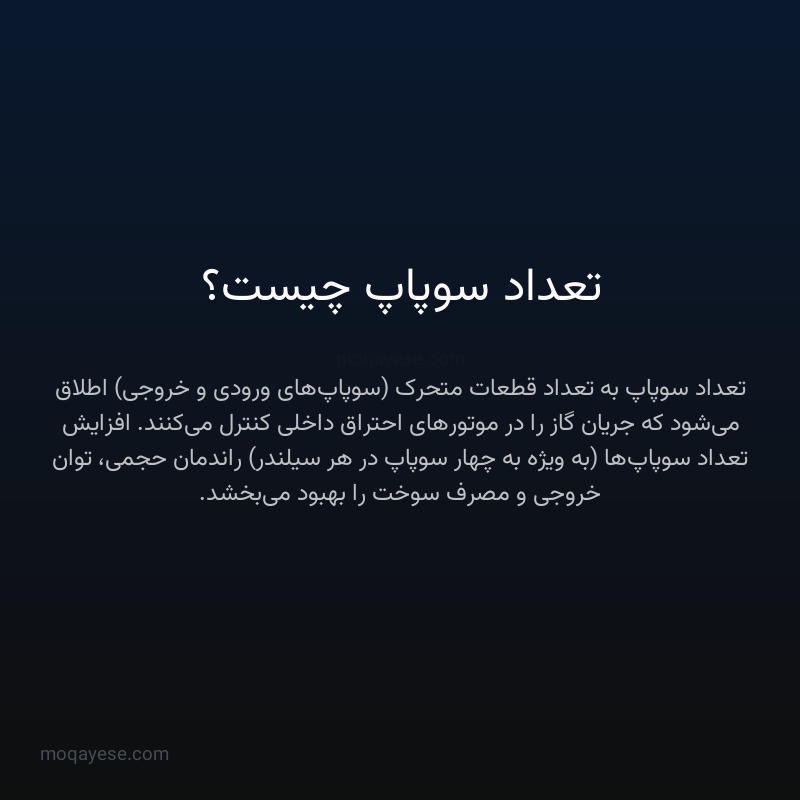 تعداد سوپاپ چیست؟