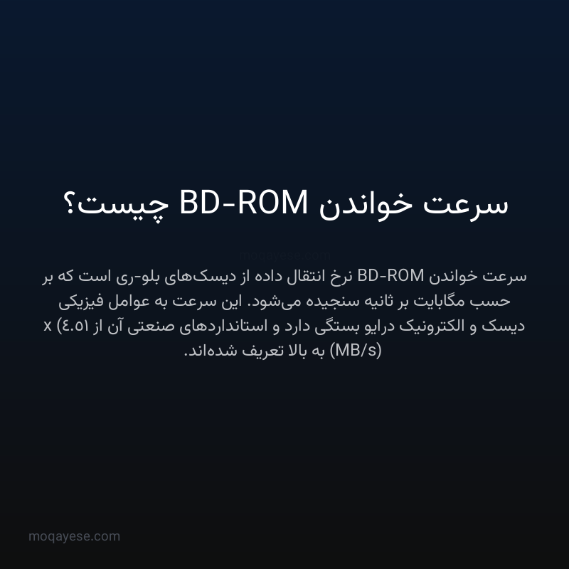 سرعت خواندن BD-ROM چیست؟
