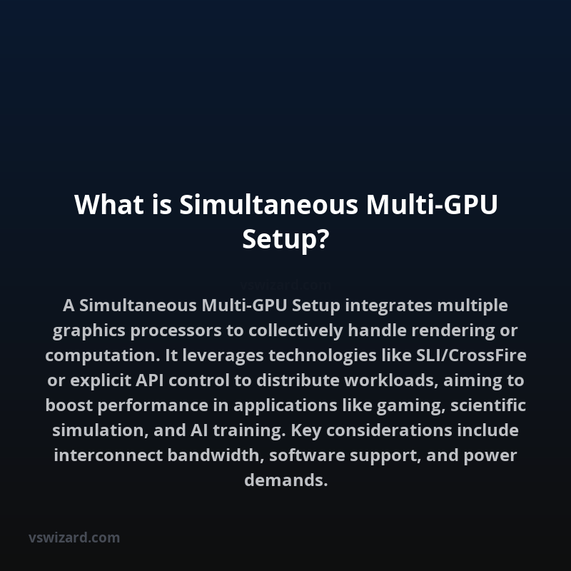 What is Simultaneous Multi-GPU Setup?