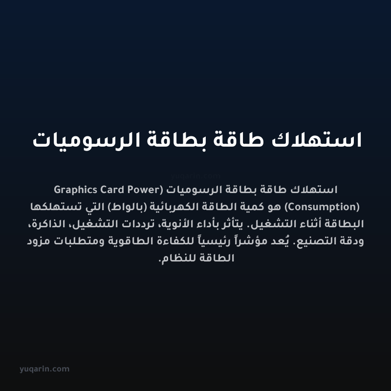 استهلاك طاقة بطاقة الرسوميات